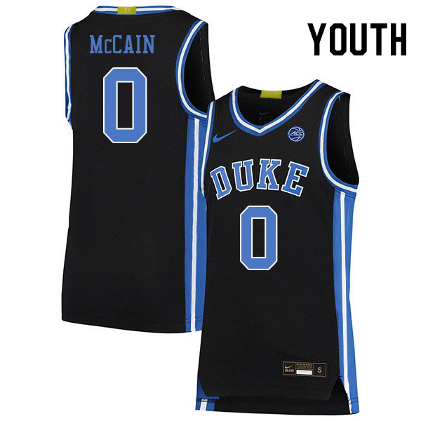 Youth #0 Jared McCain Duke Blue Devils College Basketball Jerseys Stitched Sale-Black - Click Image to Close